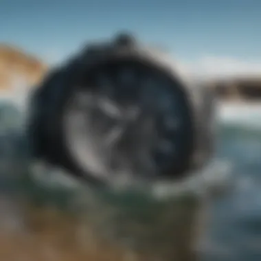 Innovative design of fast track watch showcasing aquatic suitability