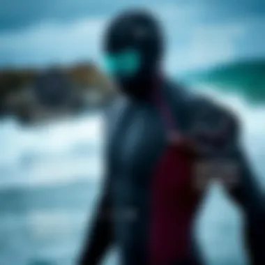 Illustration of advanced wetsuit features like thermal lining and sealed seams