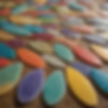 Varieties of Skimboard Wax Different varieties of skimboard wax displayed