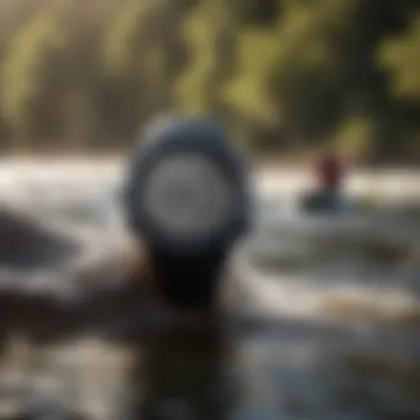 Garmin Instinct Solar Graphite Watch being used during a watersport activity