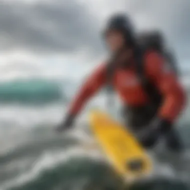 Safety gear for big wave surfers