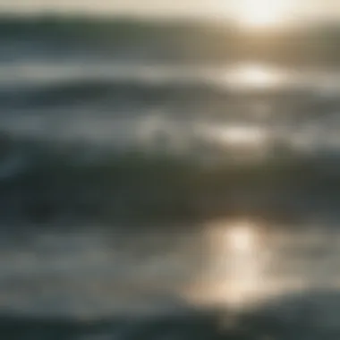 Sunlit Ocean Reflections Close-up of ocean water reflecting sunlight