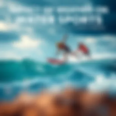 An infographic demonstrating the effects of weather on water sports activities