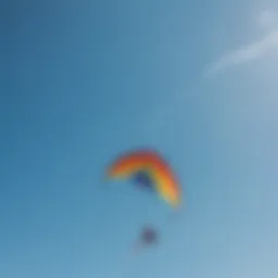 Vibrant kites soaring in a clear blue sky