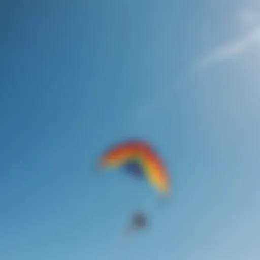 Vibrant kites soaring in a clear blue sky