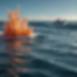 The process of ocean acidification illustrated with chemical reactions.