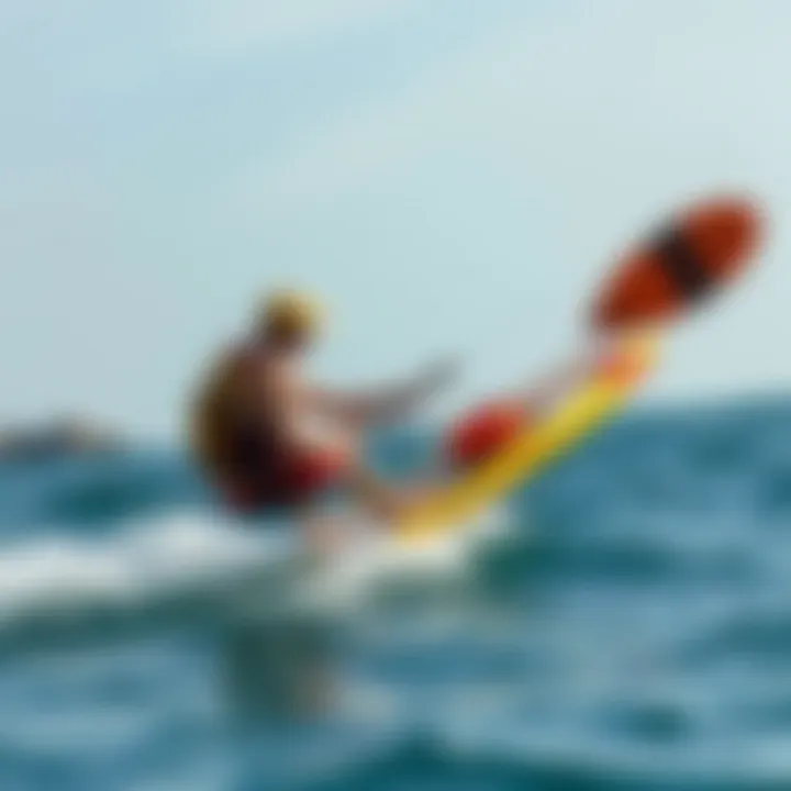 Watersports enthusiast using Ocean Rodeo Roam Aluula gear in action
