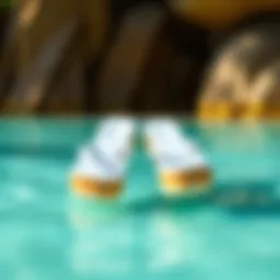 Elegant design of Olukai white flip flops showcasing their aesthetics