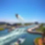 Aerial view of Orlando Surf Park showcasing the innovative wave technology