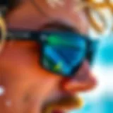 Close-up view of Otis sunglasses showcasing intricate design details