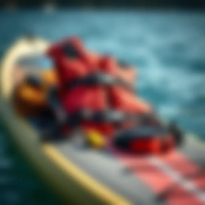 A safety kit including a life jacket and whistle