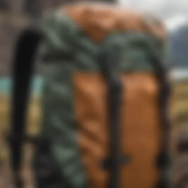 Close-up view of the eco-friendly materials used in the backpack