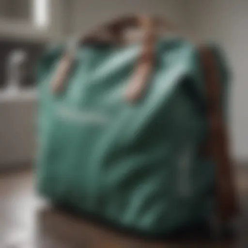 Detailed view of the Patagonia bathroom bag showcasing its design and materials.