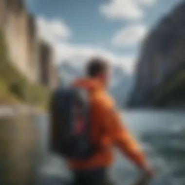 Patagonia Black Hole backpack in use during a watersport activity