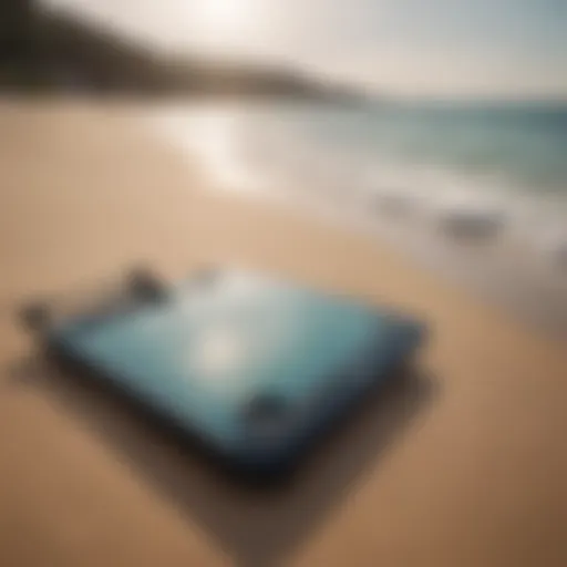 High-performance premium boogie board showcased on sandy beach