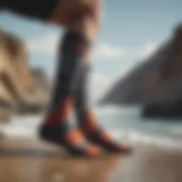 Dynamic design of Quiksilver socks for sports enthusiasts