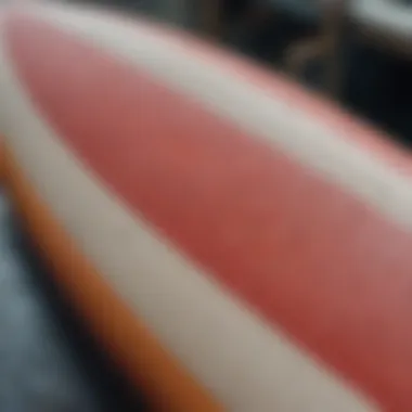 Close-up of Radinn surfboard's construction materials