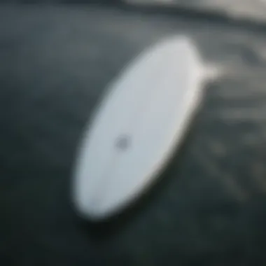 Sleek design of Radinn surfboard on water