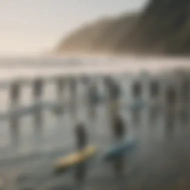 Unity in Surf Culture Community gathering at a surf event.
