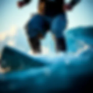 Athlete wearing Rip Curl sweat pants in action during a watersport activity