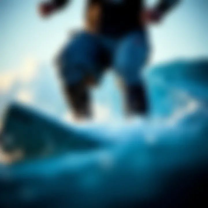 Athlete wearing Rip Curl sweat pants in action during a watersport activity