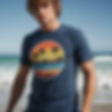 Rip Curl tee showcasing vibrant colors and ocean-inspired designs