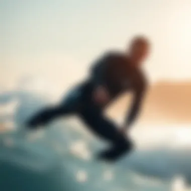 Performance in Action: Surfing with Rip Curl Wetsuit Pants Rip Curl wetsuit pants in action during a surfing session