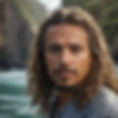 Intricate Design of Rob Machado Fin Close-up of Rob Machado fin showcasing intricate design details
