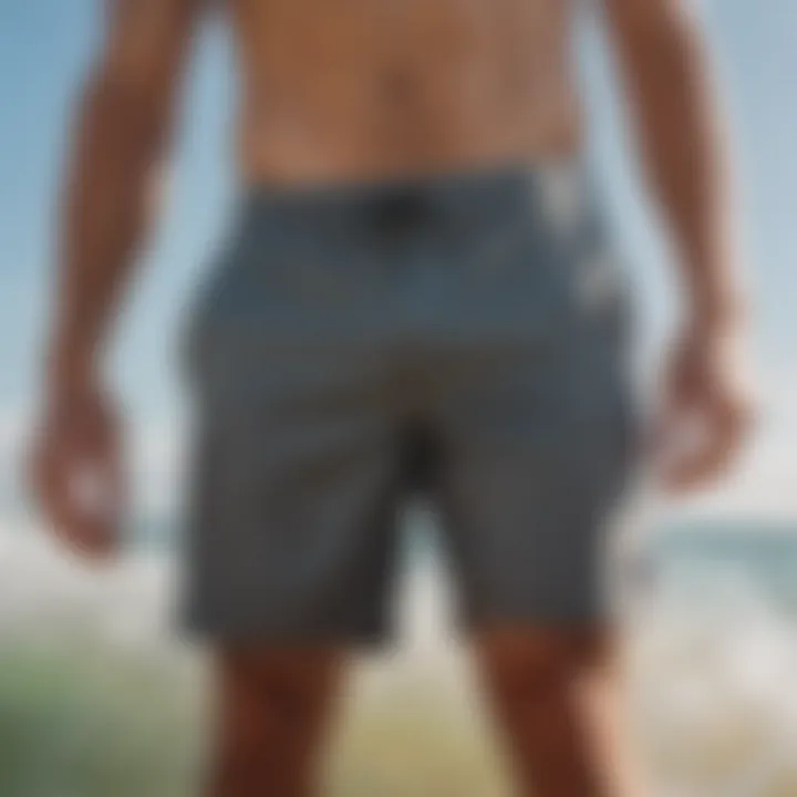 RVCA sports shorts in action during a beach activity