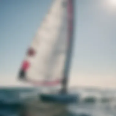 Durable Fabric of Sailworks Windsurfing Sails Detailed view of Sailworks sail fabric showcasing durability