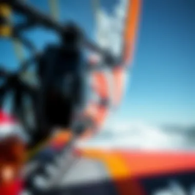 A close-up of cutting-edge windsurfing technology