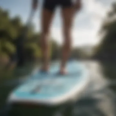 Visual representation of stroke efficiency techniques in paddleboarding.