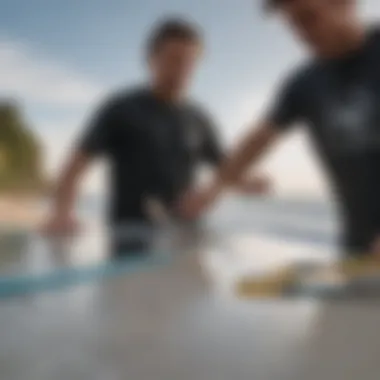 Maintenance of a soft top surfboard with care tools