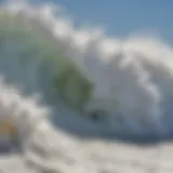 Close-up of surf foam texture showcasing its unique composition