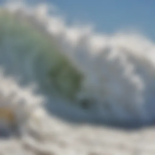 Close-up of surf foam texture showcasing its unique composition