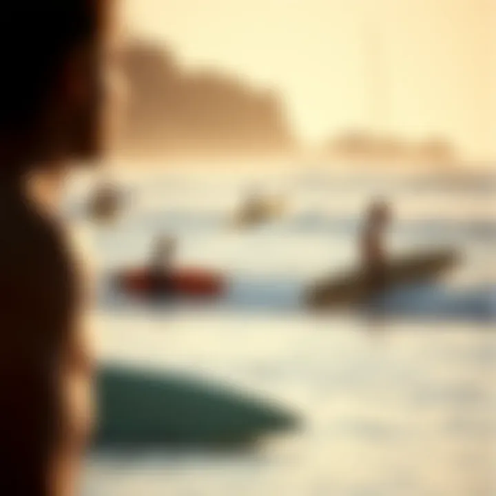 Local surfers enjoying a day on the beach