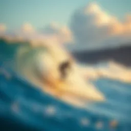 Surfer riding a wave in Costa Rica