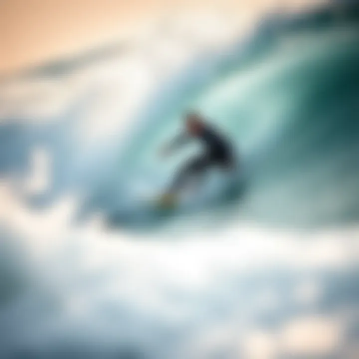Rider enjoying a perfect wave using a Takayama surfboard