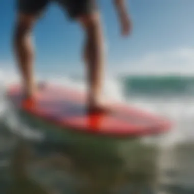 Close-up of high-quality skimboard equipment