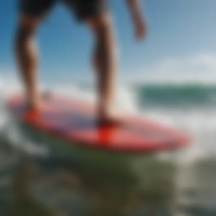 Close-up of high-quality skimboard equipment