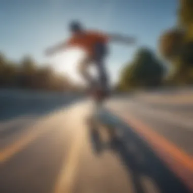 Skateboarding scene captured in vibrant colors with an action camera