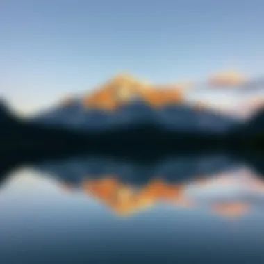 Majestic Mountain Reflection A breathtaking mountain vista reflecting in a crystal-clear lake, encapsulating the grandeur of the natural world.