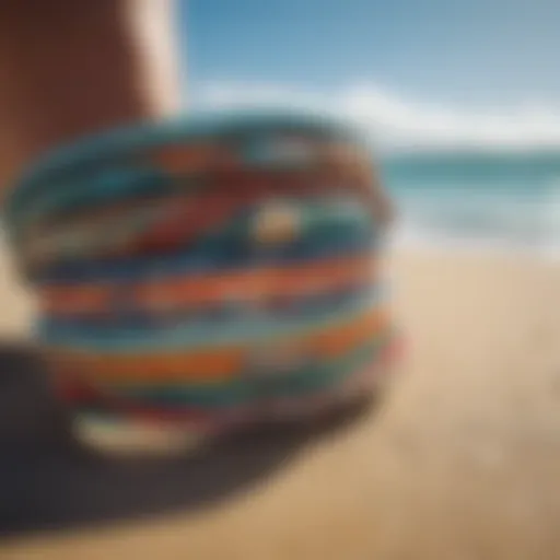 A collection of vibrant surfer bracelets showcasing a variety of designs.