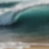 Serene ocean waves lapping at the shore