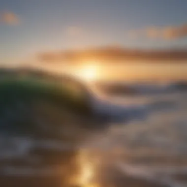 Tranquil Ocean Waves at Sunset Tranquil ocean waves gently lapping against the shore at sunset