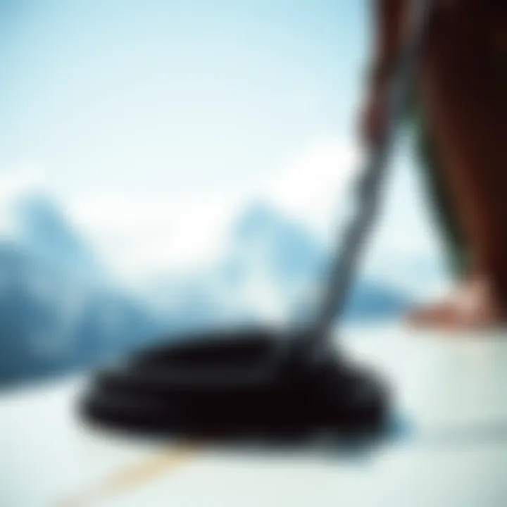 Maintenance tips for surfboard leashes demonstrated in an organized layout