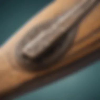 Intricate Design of Kiteboard Handles Close-up view of a kiteboard handle showcasing its intricate design and texture.