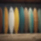 A variety of surfboards showcasing different sizes and shapes.