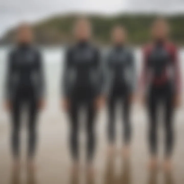 Comparison chart of different Rip Curl wetsuit models