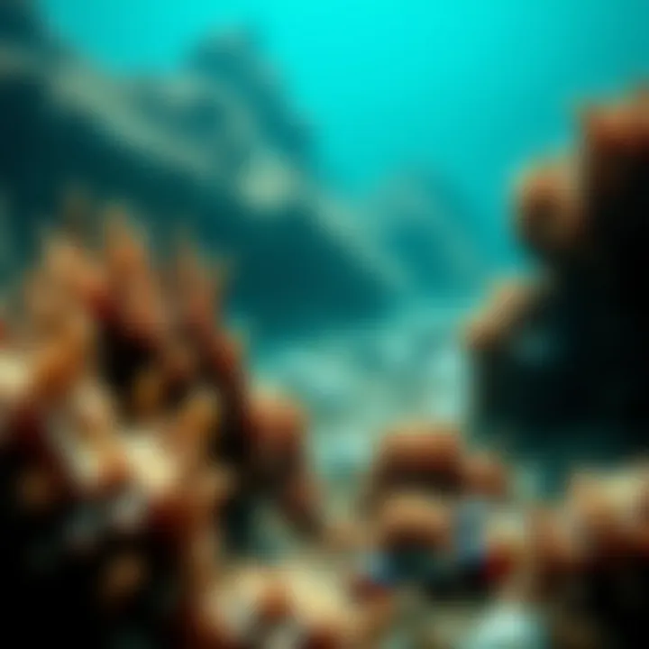 Marine ecosystem thriving in tidal zones